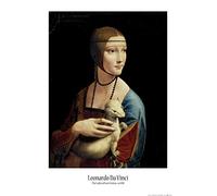 1art1 Leonardo Da Vinci Poster La Dame À L'Hermine, env. 1490 Affiche Murale 91x61 cm