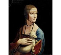 1art1 Leonardo Da Vinci Poster La Dame À L'Hermine, env. 1490 Affiche Reproduction 50x40 cm