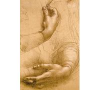 1art1 Leonardo Da Vinci Sticker Mural Étude De Mains, vers 1478 Poster Papier Peint Autocollant 180x120 cm