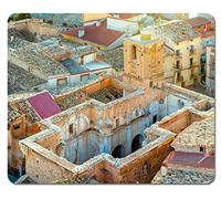 1art1 Maisons Cité Et Église De San Pedro À Ariza en Espagne Tapis De Souris 23x19 cm