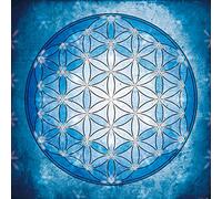 1art1 Mandalas Poster La Fleur De Vie, L'Élement Eau Affiche Reproduction 100x100 cm