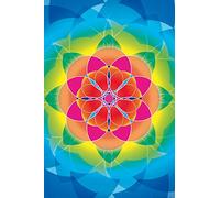 1art1 Mandalas Posters XXL Fleur De La Vie, Arc en Ciel Affiche 120x80 cm