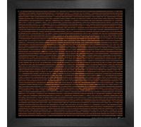 1art1 Mathématiques Affiche Reproduction et Cadre (MDF) - Pi, Irrationnel, Transcendant Et Parfait (40 x 40cm)