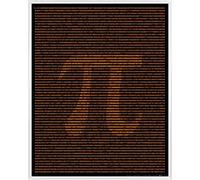 1art1 Mathématiques Affiche Reproduction et Cadre (Plastique) - Pi, Irrationnel, Transcendant Et Parfait (50 x 40cm)