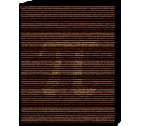 1art1 Mathématiques Poster Impression sur Toile Pi, Irrationnel, Transcendant Et Parfait Affiche Murale XXL Encadrée | Tendue sur Cadre en Bois | Tableau 50x40 cm