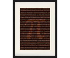 1art1 Mathématiques Poster Pi, Irrationnel, Transcendant Et Parfait Affiche Encadrée avec Passe-Partout Élégant | Images Murales | dans Un Cadre Photo 80x60 cm