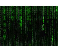 1art1 Matrix Code, Pluie Verte, 3 Parties Poster Papier Peint 360x250 cm