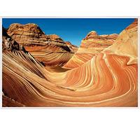 1art1 Montagnes Affiche Murale et Cadre (Plastique) - The Wave, Coyote Buttes, Arizona, USA (91 x 61cm)