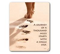 1art1 Motivation A Journey of A Thousand Miles Starts with A Single Step Tapis De Souris 23x19 cm