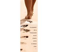 1art1 Motivation Poster A Journey of A Thousand Miles Starts with A Single Step Affiche Reproduction 91x30 cm