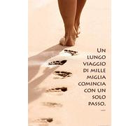 1art1 Motivation Poster Un Lungo Viaggio Di Mille Miglia Comincia Con Un Solo Passo Affiche Murale 91x61 cm