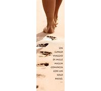 1art1 Motivation Sticker Mural Un Lungo Viaggio Di Mille Miglia Comincia Con Un Solo Passo, 1 Partie Poster Papier Peint Autocollant 240x75 cm
