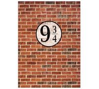 1art1 Murs en Briques Quai Neuf Et Trois Quarts, 2 Parties Poster Papier Peint 250x180 cm