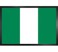 1art1 Nigéria Affiche Murale et Cadre (MDF) - Drapeaux du Monde (91 x 61cm)