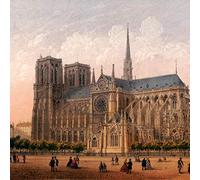 1art1 Paris Poster Notre Dame De Paris 1870-1879, Charles Rivière Affiche Reproduction 40x40 cm