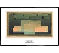 1art1 Paul Klee Affiche Murale et Cadre (Plastique) - Astres Au-Dessus du Temple, 1922 (91 x 61cm)