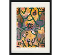 1art1 Paul Klee Poster Flore Rocheuse, 1940 Affiche Encadrée avec Passe-Partout Élégant | Images Murales | dans Un Cadre Photo 80x60 cm