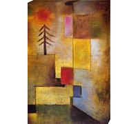 1art1 Paul Klee Poster Impression sur Toile Petit Cadre De Pin, 1922 Affiche Murale XXL Encadrée | Tendue sur Cadre en Bois | Tableau 120x80 cm