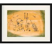 1art1 Paul Klee Poster Trio Abstrait, 1923 Affiche Encadrée avec Passe-Partout Élégant | Images Murales | dans Un Cadre Photo 80x60 cm