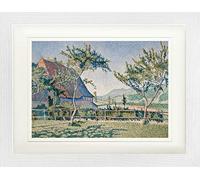 1art1 Paul Signac Poster Comblat-Le-Château, Le Pré, 1886 Affiche Encadrée avec Passe-Partout Élégant | Images Murales | dans Un Cadre Photo 40x30 cm