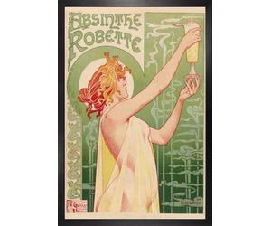 1art1 Publicité Historique Affiche Murale et Cadre (MDF) - Absinthe Robette, Henri Privat Livemont, 1896 (91 x 61cm)