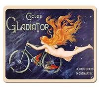 1art1 Publicité Historique Cycles Gladiator, Nymphe avec Chevelure Rousse Et Bicyclette, 1895 Tapis De Souris 23x19 cm