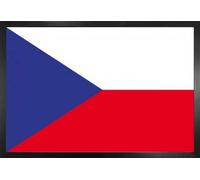 1art1 République Tchèque Affiche Murale et Cadre (MDF) - Drapeau (91 x 61cm)