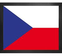 1art1 République Tchèque Affiche Reproduction et Cadre (MDF) - Drapeau (50 x 40cm)