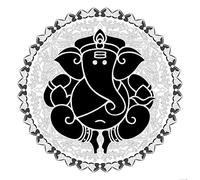 1art1 Spiritualité Poster Ganesh, Le Dieu Éléphant Affiche Reproduction 100x100 cm