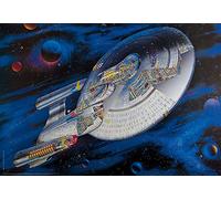 1art1 Star Trek Poster La Nouvelle Génération U.S.S. Enterprise NCC-1701-D, Espace, Frontière De L'Infini Affiche Murale 95x66 cm