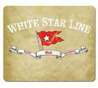 1art1 Titanic Bannière White Star Line Tapis De Souris 23x19 cm