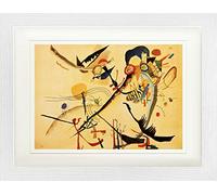 1art1 Vassily Kandinsky Poster Étude pour Segment Bleu, 1919 Affiche Encadrée avec Passe-Partout Élégant | Images Murales | dans Un Cadre Photo 40x30 cm