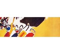 1art1 Vassily Kandinsky Poster Impression sur Toile Impression III, Concert, 1911 Affiche Murale XXL Encadrée | Tendue sur Cadre en Bois | Tableau 120x40 cm