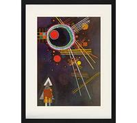1art1 Vassily Kandinsky Poster Lignes De Rayonnement, 1927 Affiche Encadrée avec Passe-Partout Élégant | Images Murales | dans Un Cadre Photo 80x60 cm