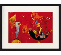 1art1 Vassily Kandinsky Poster pour Et Contre, 1929 Affiche Encadrée avec Passe-Partout Élégant | Images Murales | dans Un Cadre Photo 80x60 cm