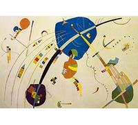1art1 Vassily Kandinsky Sticker Mural vers Le Bleu, 1939 Poster Papier Peint Autocollant 180x120 cm