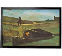 1art1 Vincent Van Gogh Bateau De Tourbe avec Deux Figures, 1883 Paillasson Essuie-Pieds 60x40 cm