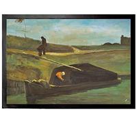 1art1 Vincent Van Gogh Bateau De Tourbe avec Deux Figures, 1883 Paillasson Essuie-Pieds 70x50 cm