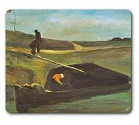 1art1 Vincent Van Gogh Bateau De Tourbe avec Deux Figures, 1883 Tapis De Souris 23x19 cm