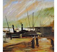 1art1 Vincent Van Gogh - Die De Ruijterkade in Amsterdam, 1885 Poster Kunstdruck 40 x 40 cm