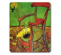 1art1 Vincent Van Gogh La Chaise De Gauguin À Arles avec Livres Et Chandelle, 1888 Tapis De Souris 23x19 cm