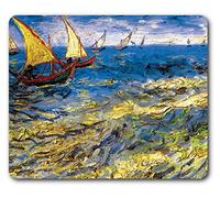 1art1 Vincent Van Gogh La Mer À Saintes-Maries, 1888 Tapis De Souris 23x19 cm