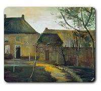 1art1 Vincent Van Gogh Le Presbytère De Nuenen Au Clair De Lune, 1885 Tapis De Souris 23x19 cm