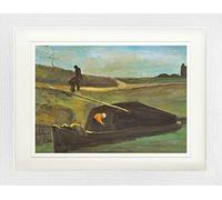 1art1 Vincent Van Gogh Poster Bateau De Tourbe avec Deux Figures, 1883 Affiche Encadrée avec Passe-Partout Élégant | Images Murales | dans Un Cadre Photo 40x30 cm