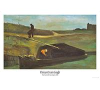 1art1 Vincent Van Gogh Poster Bateau De Tourbe avec Deux Figures, 1883 Affiche Murale 91x61 cm
