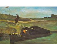 1art1 Vincent Van Gogh Poster Bateau De Tourbe avec Deux Figures, 1883 Affiche Reproduction 180x120 cm
