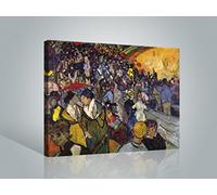 1art1 Vincent Van Gogh Poster Impression sur Toile Les Arènes D'Arles, 1888 Affiche Murale XXL Encadrée | Tendue sur Cadre en Bois | Tableau 80x60 cm