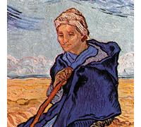 1art1 Vincent Van Gogh Poster La Bergère D'Après Millet, 1889 Affiche Reproduction 70x70 cm