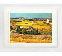 1art1 Vincent Van Gogh Poster La Plaine De La Crau avec La Ruine De Montmajour, 1888 Affiche Encadrée avec Passe-Partout Élégant | Images Murales | dans Un Cadre Photo 40x30 cm