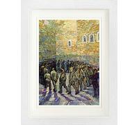 1art1 Vincent Van Gogh Poster La Ronde des Prisonniers, 1890 Affiche Encadrée avec Passe-Partout Élégant | Images Murales | dans Un Cadre Photo 40x30 cm